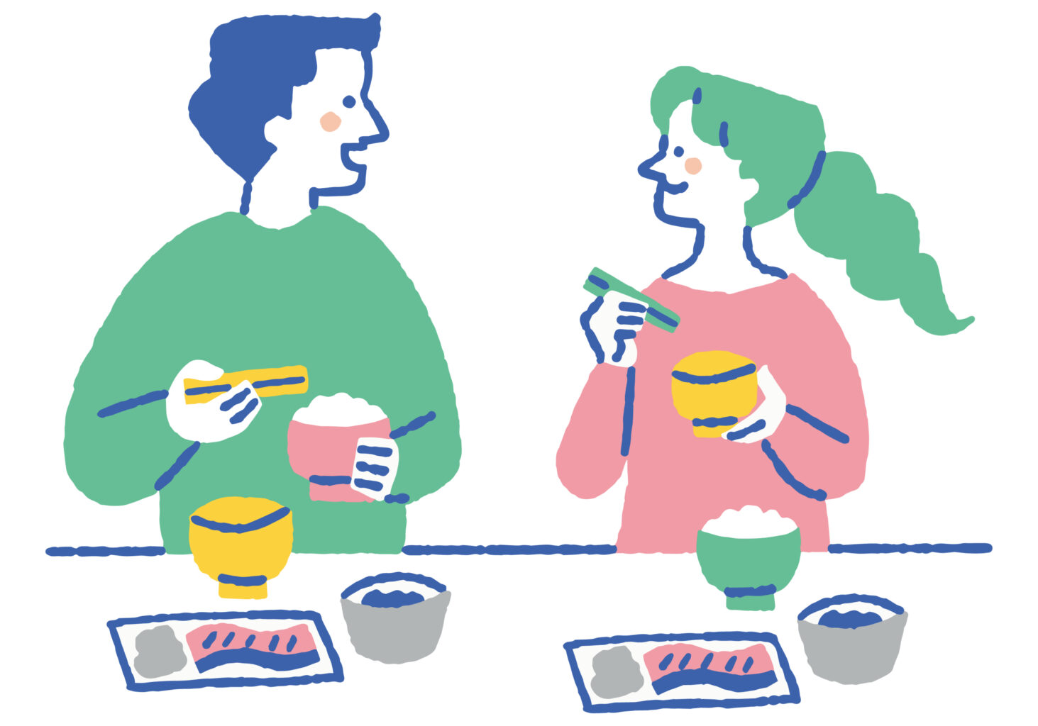 夫婦二人で晩ご飯